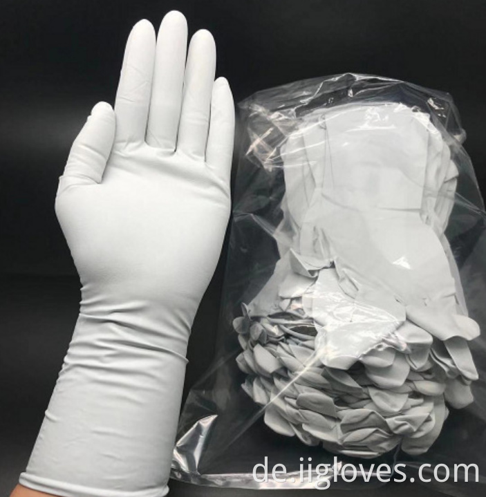 Hersteller Großhandel 12 Zoll Nitril White Black Gloves Industriehandschuhe Sicherheitsarbeit Gebrauch
